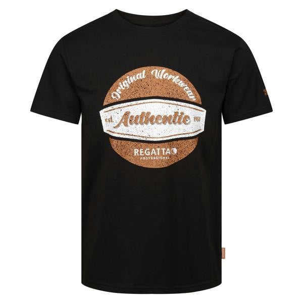 Regatta Professional Mens Cotton T-Shirt - Black - 