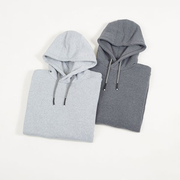 Brave Soul 2 Pack Overhead Hoodies - Charcoal