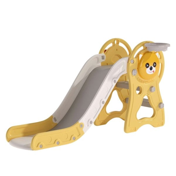 Toddler Slide with Basketball Hoop for Indoor Outdoor Swing & Slide Living and Home