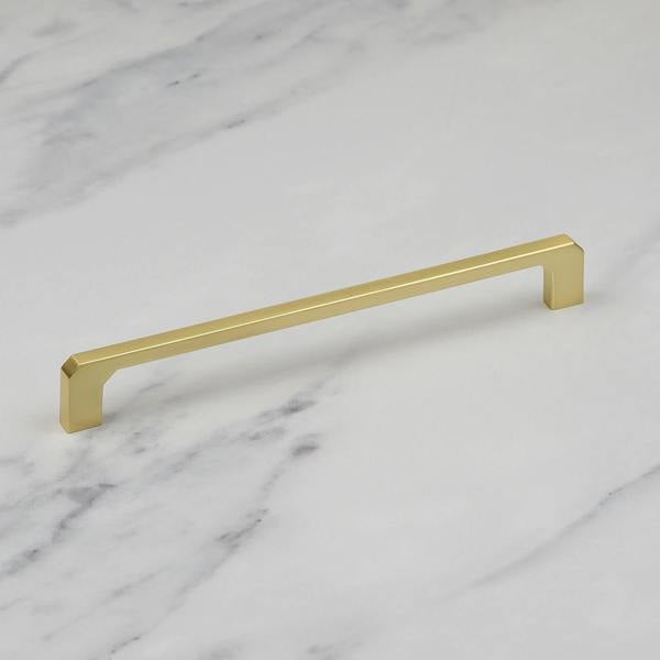 Handle & Home Brushed Brass Angled End D-Bar Handles