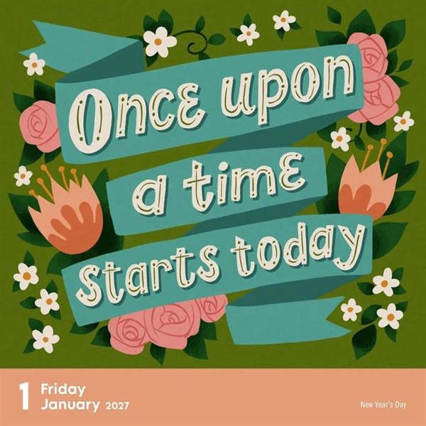 Today Is Going To Be A Great Day Desk Calendar 2027, Desk Calendars, Day To View, Lifestyle, Gift