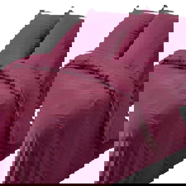 HOMESCAPES Crisp & Cool 200 TC Egyptian Cotton Percale Duvet Cover Set, European Size