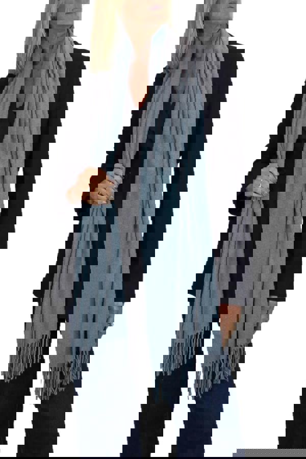 Paulo Due Wool Blend Pashmina Scarf Solid Colour