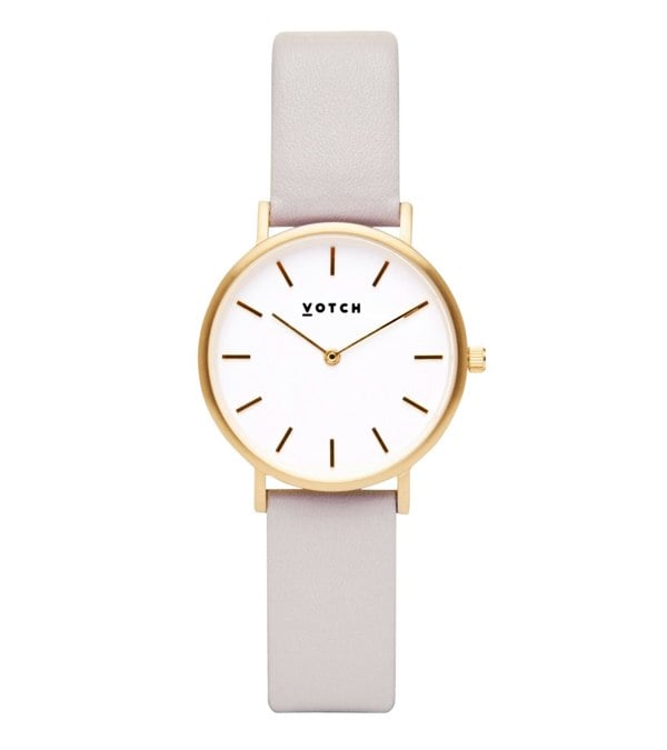 Votch Gold & Light Grey Watch | Petite