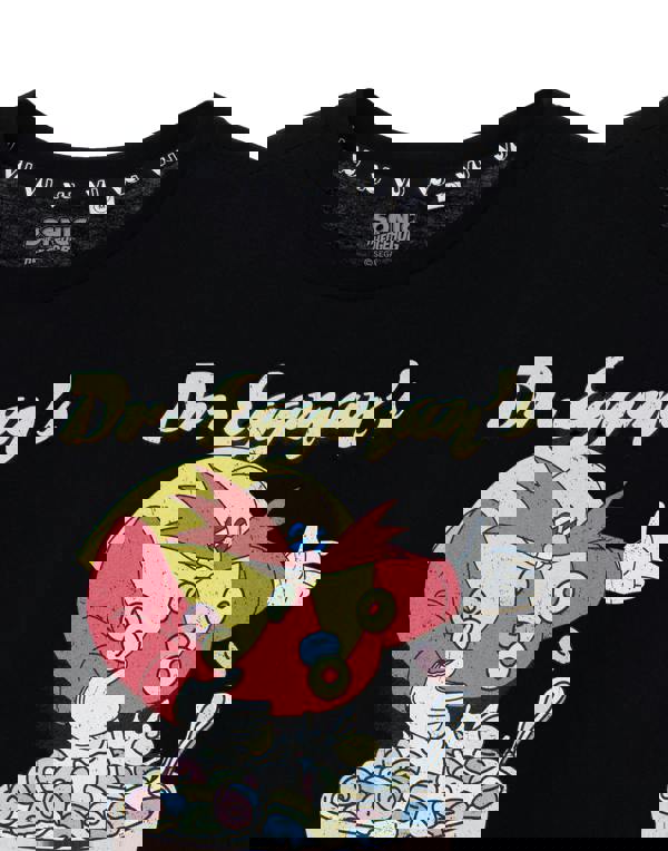 Sonic the Hedgehog Mens Black Chaos Hoops Short Sleeved T-Shirt