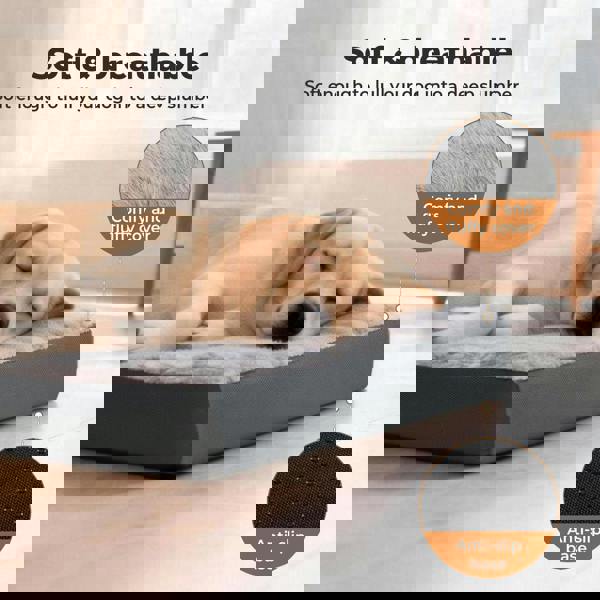 SKYLOS Washable Dog Bed Waterproof Plush Non-Slip Pet Mattress Small Large Dogs