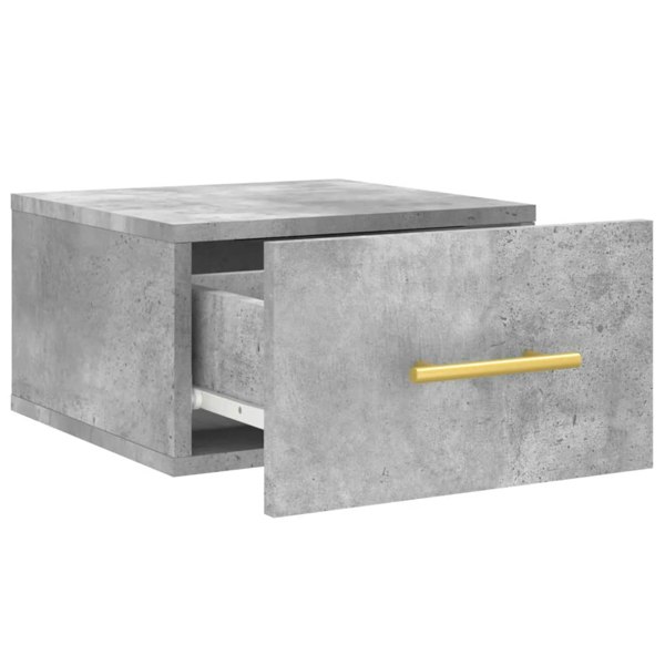 Berkfield Wall-mounted Bedside Cabinet Concrete Grey 35x35x20 cm