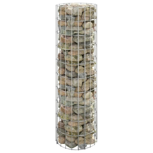 Berkfield Circular Gabion Pole Galvanised Steel �â�_30x100 cm