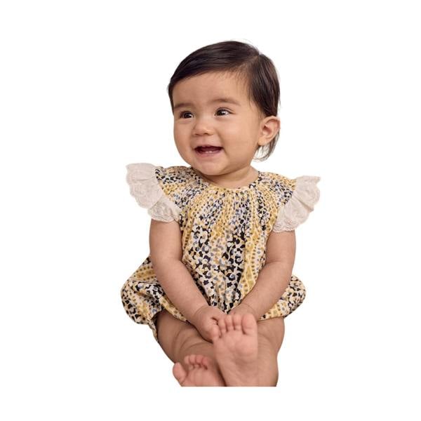 Cath Kidston Baby Girls Broderie Babygrow - Yellow - 