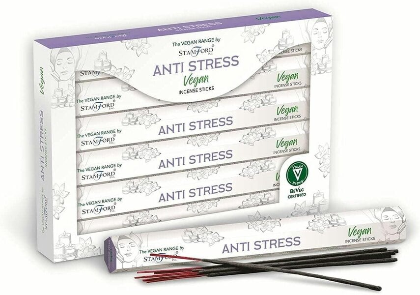 Stamford Vegan Anti-Stress Hex Incense Sticks, 6 packs