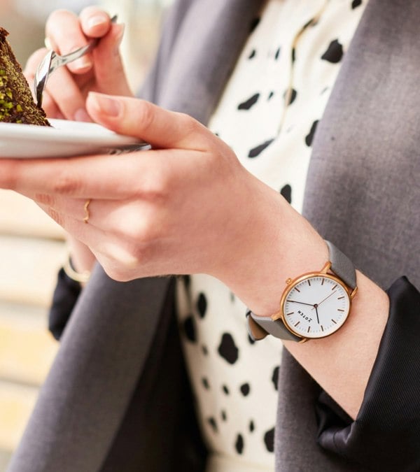 Votch Rose Gold & Slate Grey Watch | Moment