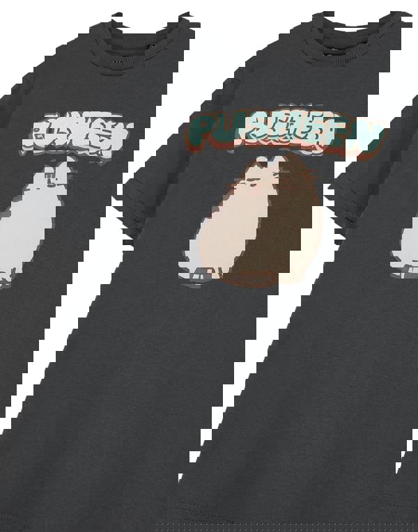 Pusheen Girls Grey Blush Short Sleeved T-Shirt