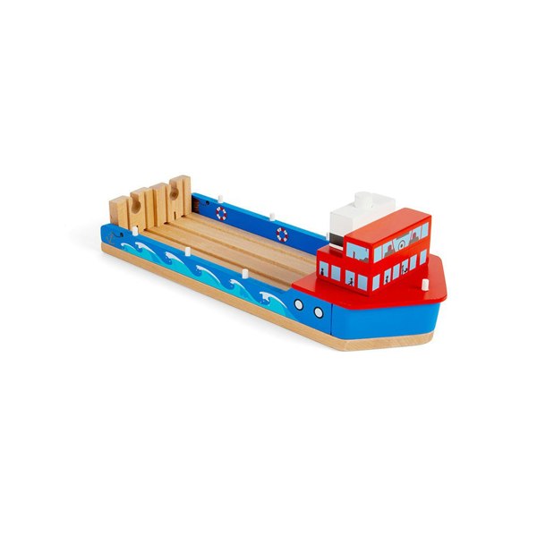 Bigjigs Rail Wooden Train Ferry With Folding Access Ramp