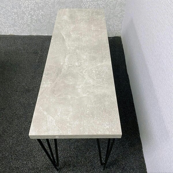 Kosy Koala Modern Grey Bench with Hairpin Legs Stylish & Sturdy Seating for Home & Dining