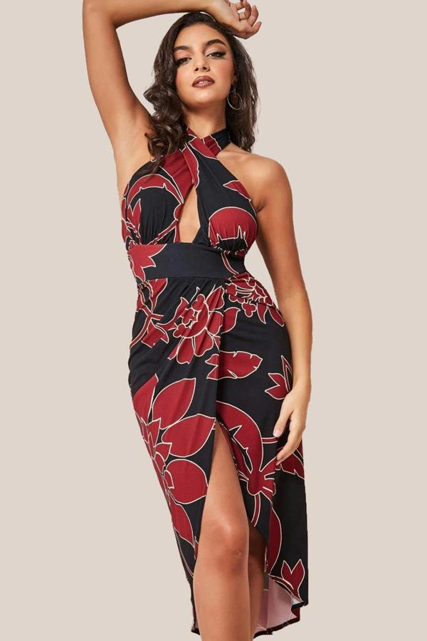 Printed Crossover Midi - Black DR3603