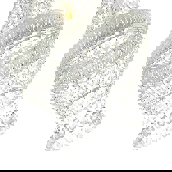 Vintage and Ornate White Metal Pendant Light Shade with Clear Acrylic Image 4