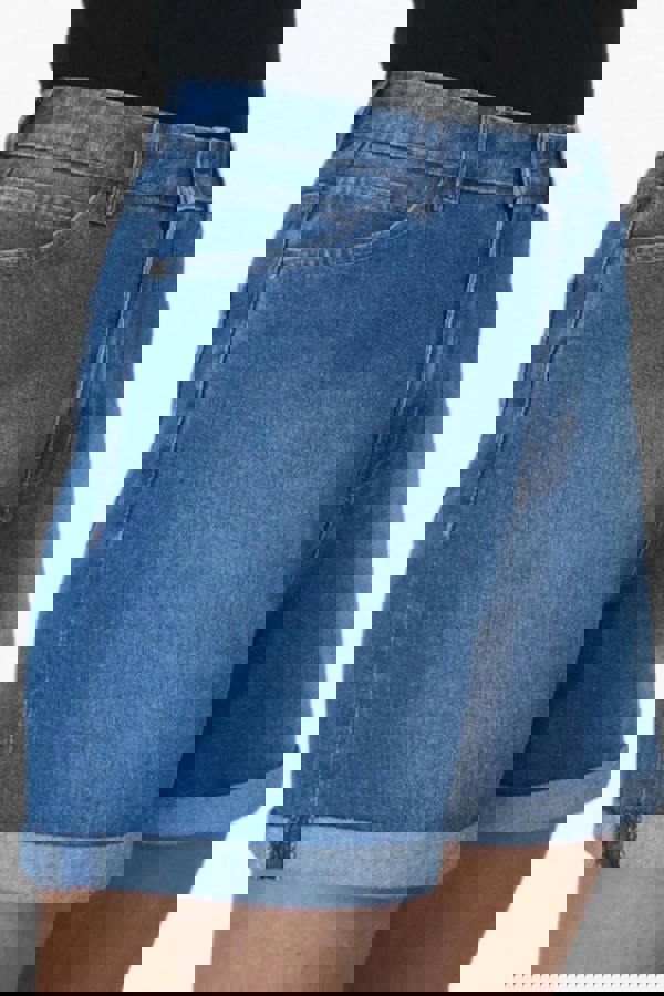 Paulo Due Women's Relaxed Mom Fit Denim Jean Shorts