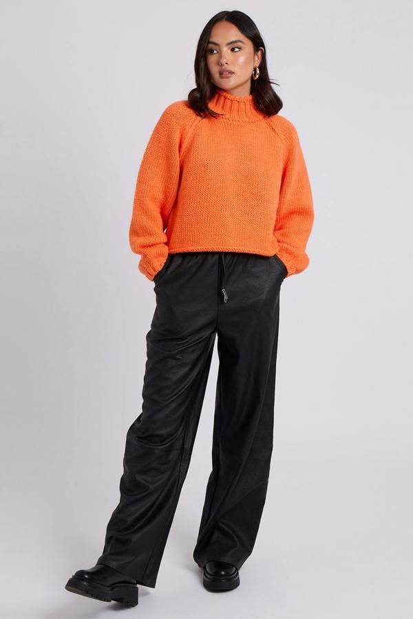 Urban Bliss Black Elasticated Wide Leg Trouser