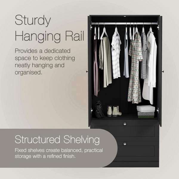 Vida Designs Altino 2 Door 2 Drawer Wardrobe