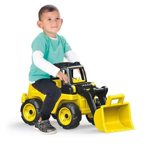 Dolu Giant Loader Construction Toy Truck with Excavator Sit On Ride On, Yellow - 3 Years+