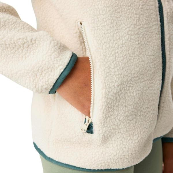 Regatta Childrens/Kids Frankie Colour Block Fleece Jacket - Light Vanilla/Mediterranea - 