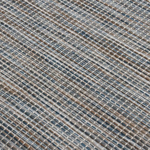 Berkfield Outdoor Flatweave Rug 80x250 cm Brown and Blue