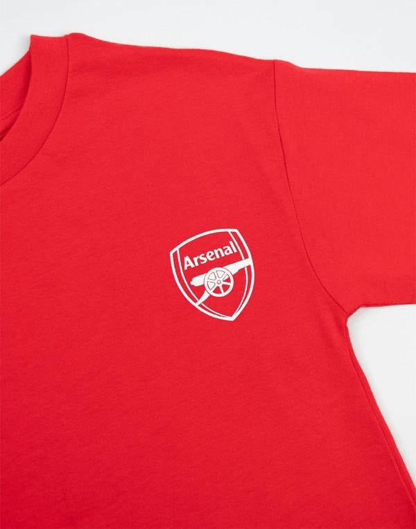 Arsenal Boys Red Logo Short Sleeve Long Leg Pyjama Set
