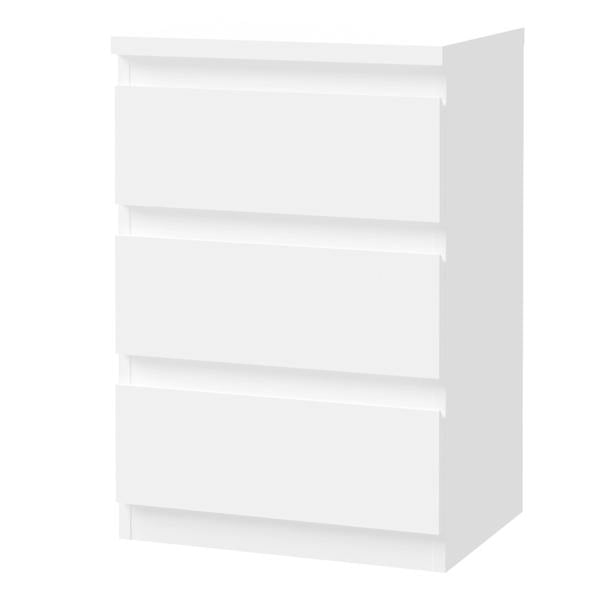 Furniture To Go Edmore 3 Drawer Bedside Chest in White