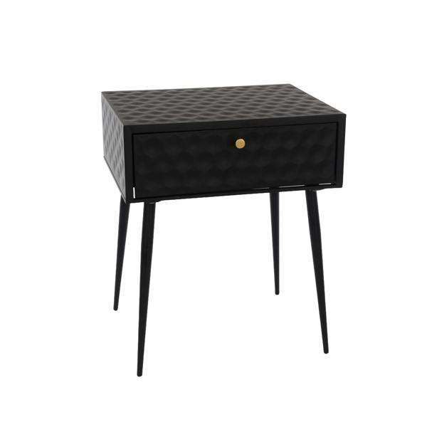 Core Products Set of 2 Saturn Metal 1-Drawer Bedside Cabinets