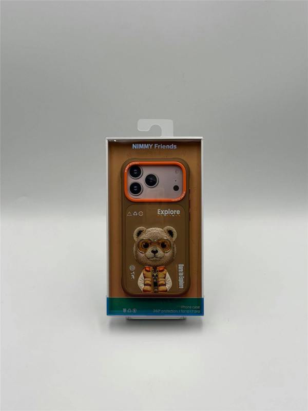 Nimmy Friends Nimmy Cool & Cute 2.0 Bear Case with MagSafe for iPhone 17 Pro 6.3" Brown Orange - N-KMLL-IP17-PRO-011-B