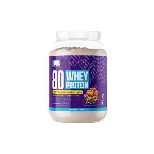 6PAK  80 Whey Protein, Salted Caramel - 2000g