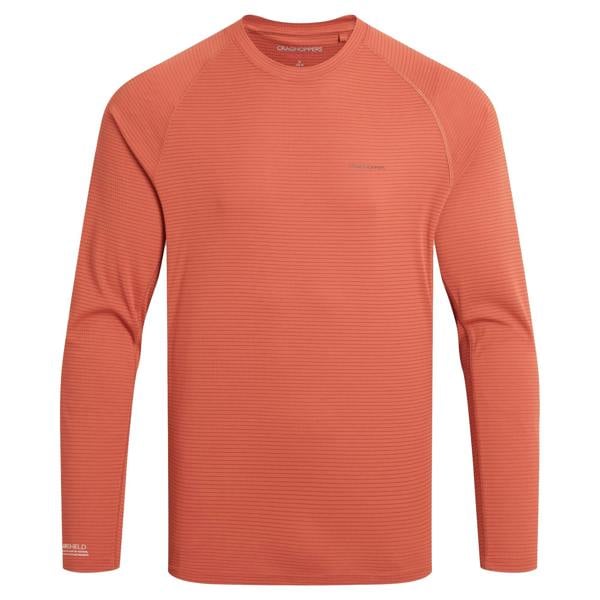 Craghoppers Mens SolarShield+ Nosilife Long-Sleeved T-Shirt - Dark Sahara - 