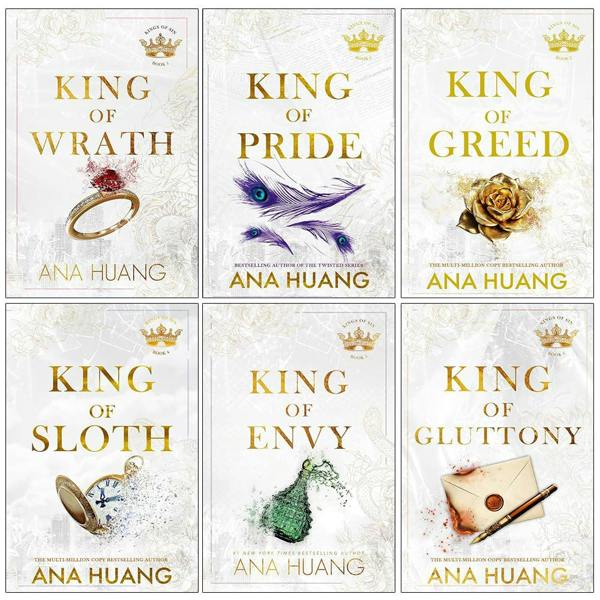 Kings of Sin Series 6 Books Collection Set By Ana Huang(King of Wrath, King of Pride, King of Greed, King of Sloth, King of Envy and King of Gluttony)
