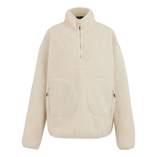 Regatta Womens Frankie Borg Quarter Zip Fleece Top - Light Vanilla