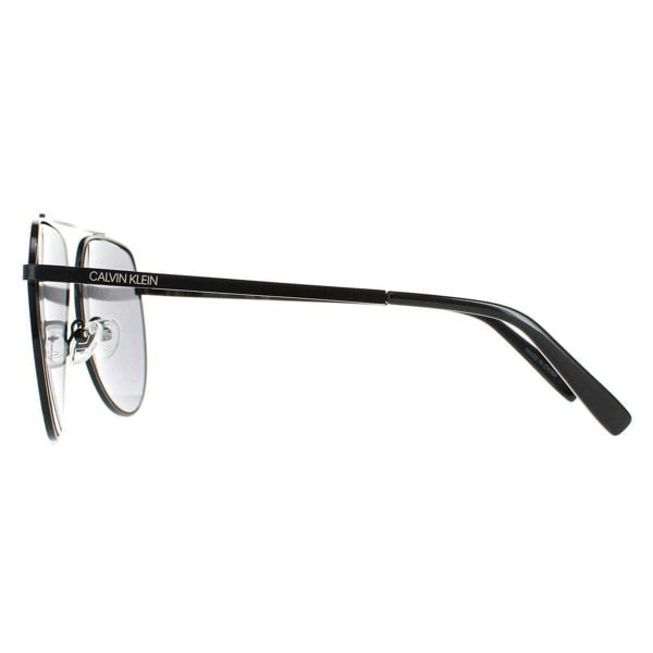 Calvin Klein Sunglasses CK20124S 001 Shiny Black Solid Smoke