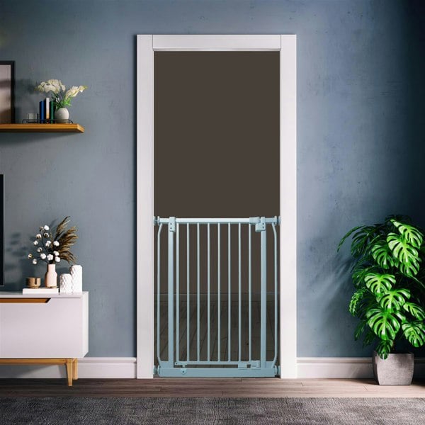 Safetots Extra Tall Elite Safety Gate, 71cm - 80cm, Matt Grey, Extra Tall 96.8cm in Height, Pressure Fit Stair Gate
