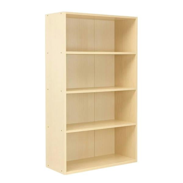 WALPLUS Minimalist Pasir 4 Tier Open Shelf, Steam Beech for Living Room - SKU 11209SBE