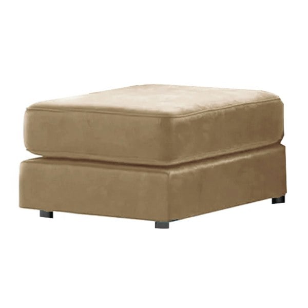 Furnishings For Less Brooklyn Full Foam Plush Velvet Footstool