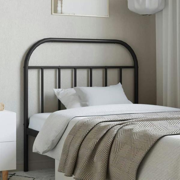 Berkfield Home Berkfield Metal Headboard Black 107 cm