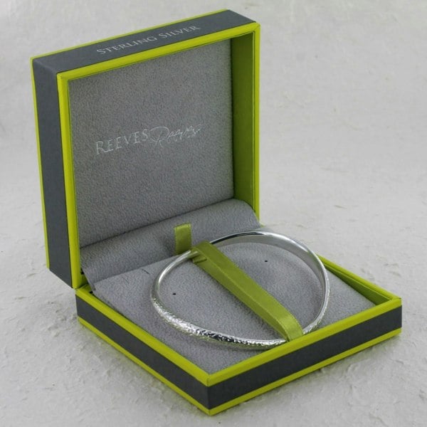 Sterling Silver Driftwood Bangle - Reeves & Reeves