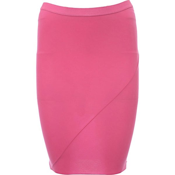 Rick Owens Womens Tube Stretch Cupro Jersey Mini Skirt In Pink