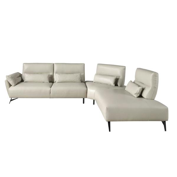 Angel Cerdá Corner sofa in sand leather 6213/6214