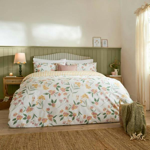 Wylder Betsie Reversible Printed Duvet Cover Set - Yellow - 