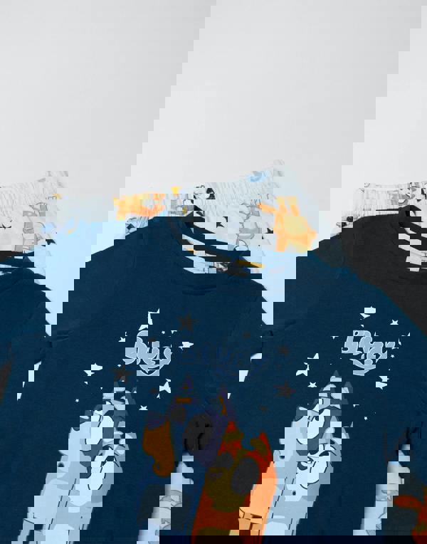 Bluey Unisex Kids Blue Family Long Sleeve Long Leg Pyjama Set