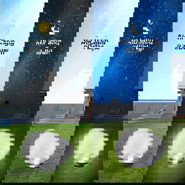 Leaper Solar-Powered Waterproof Cobblestone-Shaped Lawn Light