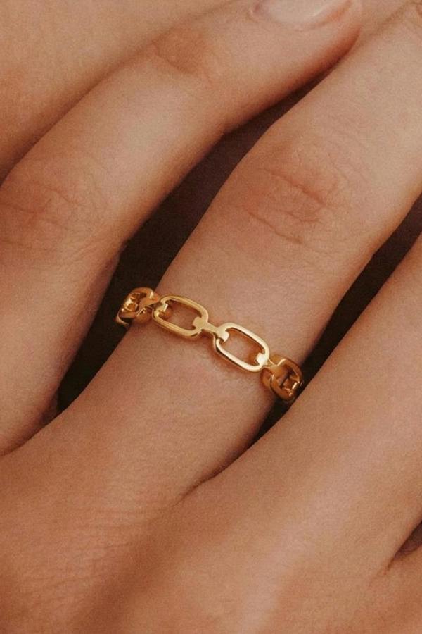 Serla Gold Plated Link Ring