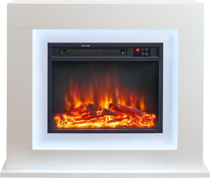 Sureflame Salisbury Electric Fireplace Suite in Pure White, 32 Inch