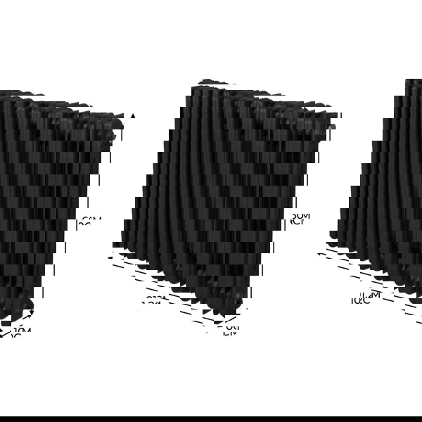 Monstershop Traditional 3 Column Radiator - 600 x 1012mm - Black