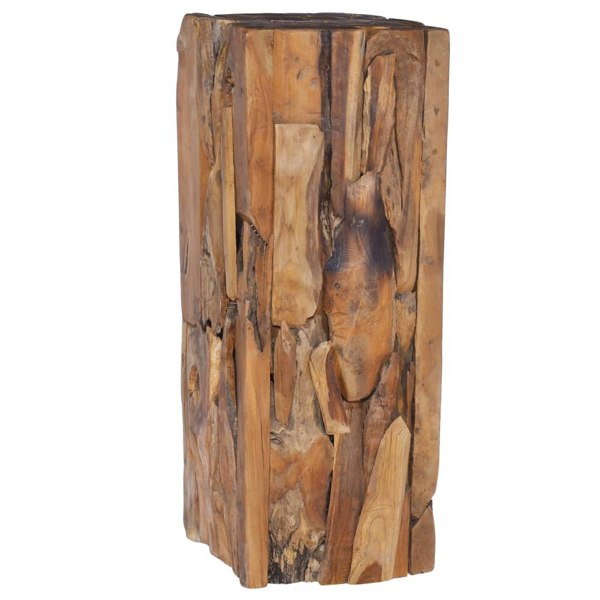 Berkfield Side Table 30x30x80 cm Solid Teak Wood