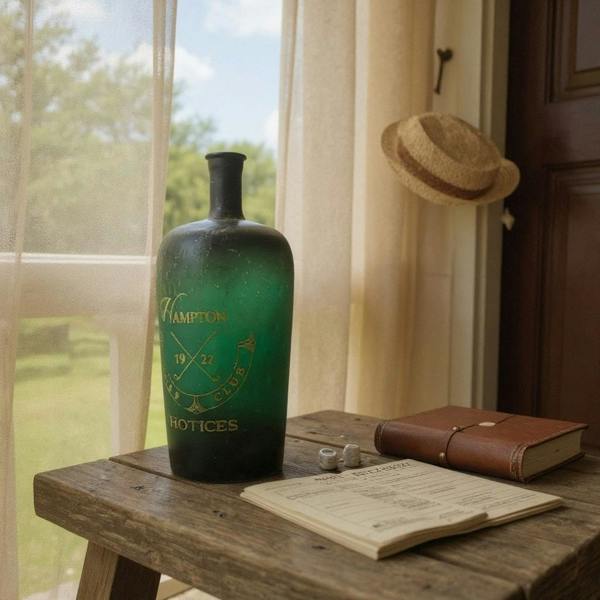 15" GLASS DECORATIVE VASE/BOTTLE